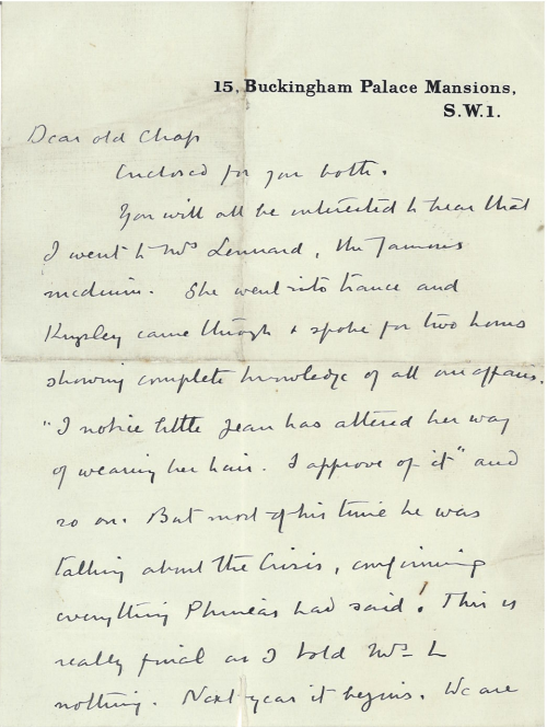 The letter which was typed out above